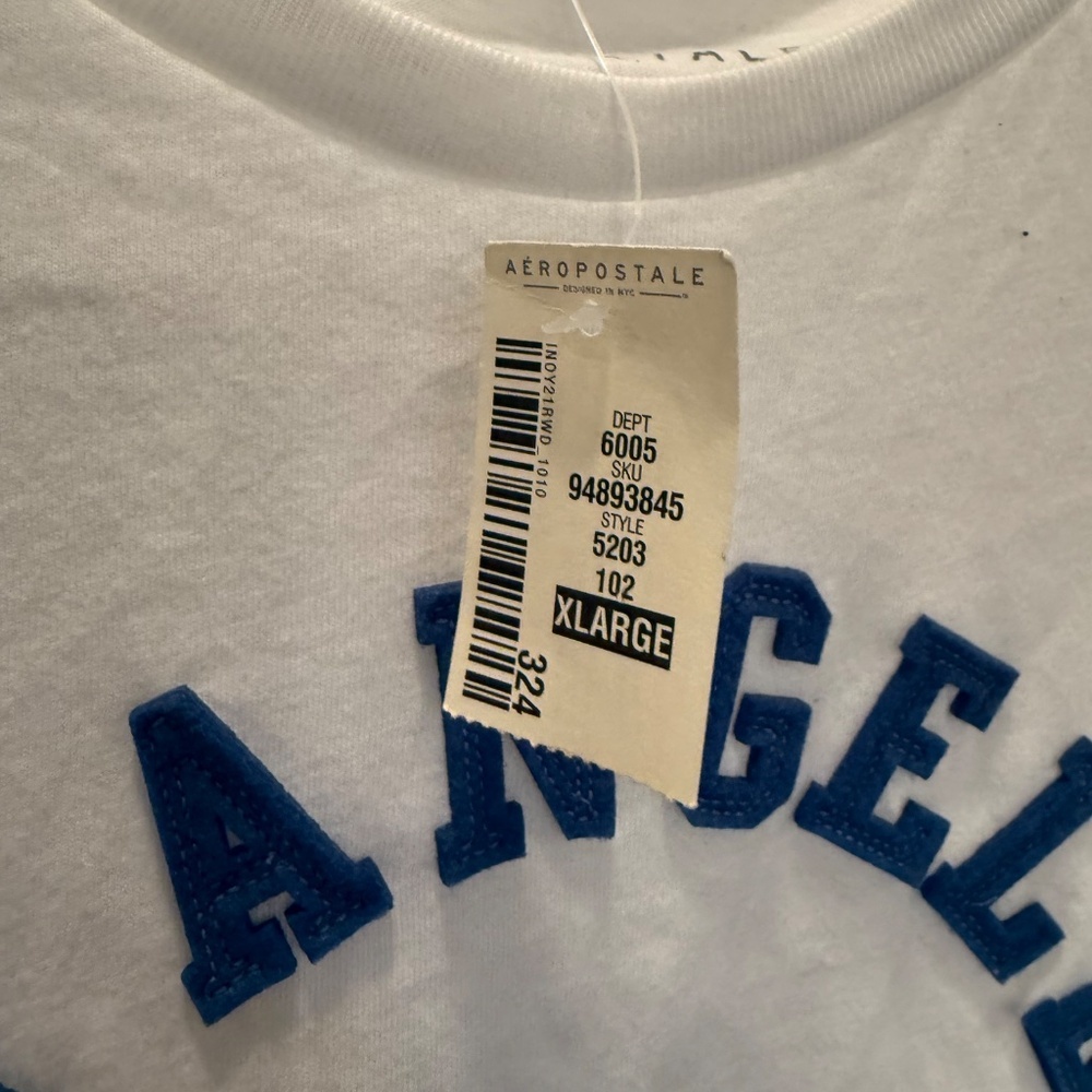 Aeropostale Los Angeles California Bear Appliqué Graphic Tee Size XL - Picture 4 of 8